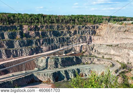 Flechtingen, Germany - August 7, 2022: Quarry In Flechtingen, A Municipality In The Borde District I