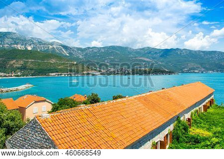 View To The Library Museum In Citadela Fortress In Old Town Of Budva And Beautiful Landscape Of The 
