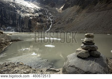 Stones At Sulzenausee In The Tyrolean Mountains
