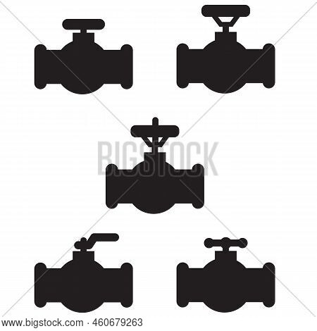 Globe Valve Icon On White Background. Pipe Sign. Flat Style.