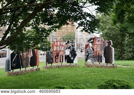 Prague, Czech Republic - July 13 2022: Festive Commemoration Of The Anniversary Of Operation Anthrop