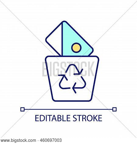 Delete Image Rgb Color Icon. Photo Editor Feature. Visual Content For Website And App. Erase Picture