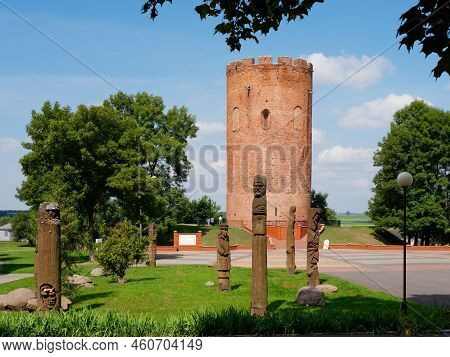 Brest, Belarus - August 18, 2022: Kamenets Tower. Belaya Vezha Defensive Tower Built In 1271-1288