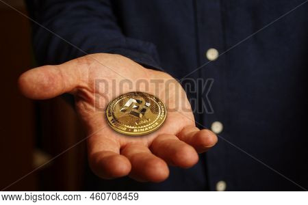Binance Bnb Stablecoin Cryptocurrency Golden Coin 3D Illustration