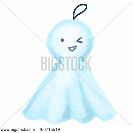 Teru Bozo Rain Doll Smile Happy Hanging Charm Character Illustration Hand Drawing
