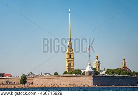 St. Petersburg, Russia - August 15 , 2022: Peter And Paul Fortress On Zayachy Island. . High Quality
