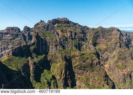 Mountains At The Ninho Da Manta Viewpoint On Pico Do Arieiro, Madeira. Portugal