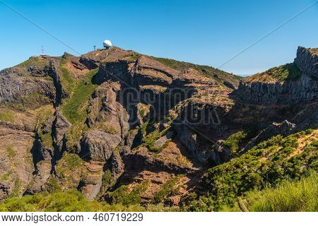 View Of Pico Do Arieiro From Ninho Da Manta Viewpoint, Madeira. Portugal