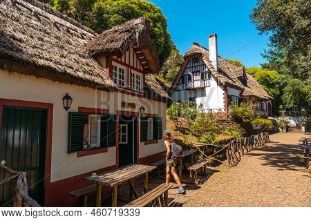 White Houses At The Beginning Of Levada Do Caldeirao Verde, Queimadas, Madeira. Portugal