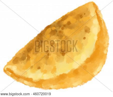 Egg Omlette Breakfast Fried Egg With Carrot Spinash Mushroom Topping Watercolor Hand Painting Illust