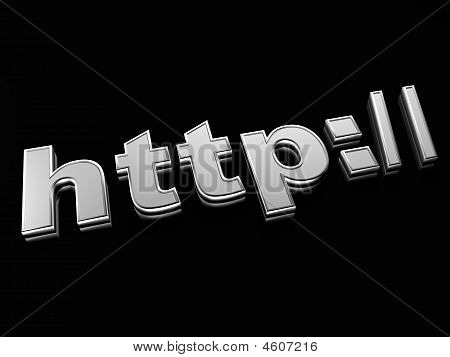 Illustrazione 3D Internet Sign 