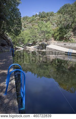 Vadillo Natural Swimming Pool. Crystal-clear Waters Spot In The Heart Of La Vera County. Losar De La