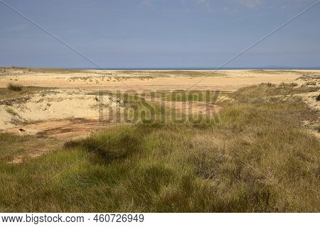 Drought. Dry Lagoon In A Protected Area Of The Galicia Region, In Spain