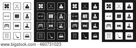 Set Hockey Coach, Locker Or Changing Room, Human Broken Bone, Crossed Bandage Plaster, Judge, Refere