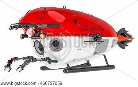 Bathyscaphe With Indonesian, Monacan Flag. Marine Geology, Oceanography In Indonesia, Monaco, Princi