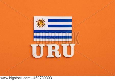 Uru Acronym Of The Country Uruguay With Its Flag