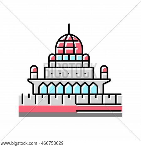 Putrajaya Building Color Icon Vector. Putrajaya Building Sign. Isolated Symbol Illustration