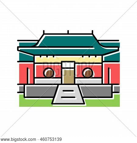 Shaolin Monastery Color Icon Vector. Shaolin Monastery Sign. Isolated Symbol Illustration
