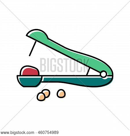 Pitter Cherry Color Icon Vector. Pitter Cherry Sign. Isolated Symbol Illustration