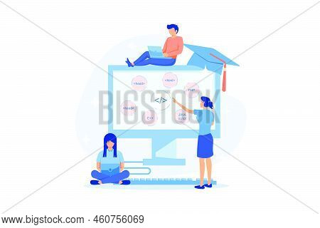 Programming Languages Learning. Software Coding Courses, Website Development Class, Script Writing. 