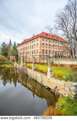 Libochovice Chateau - Baroque Historical Building With Beautiful Park Located In Central Bohemian Up
