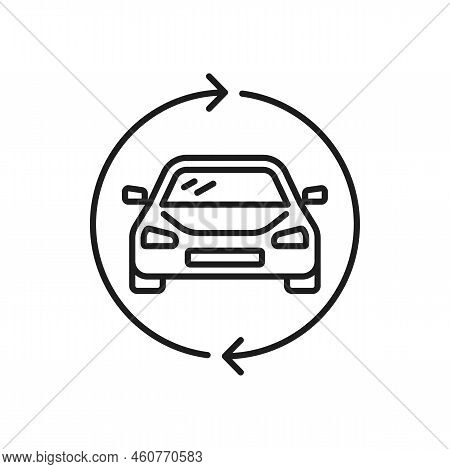 Carpool Share, Constant Using Of Car Share Service. Ride-sharing And Lift-sharing, Carpooling Or Car