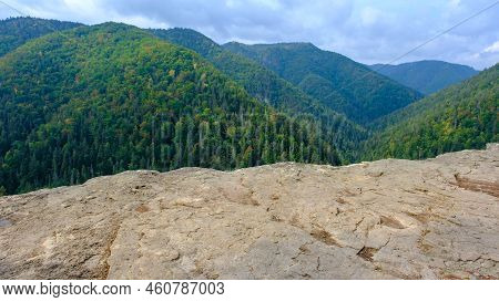 A View Of The Most Beautiful Mountains In A Panoramic Scene. View From Tomasovsky Vyhlad In Slovak P