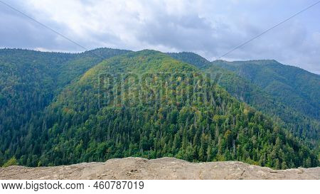 A View Of The Most Beautiful Mountains In A Panoramic Scene. View From Tomasovsky Vyhlad In Slovak P