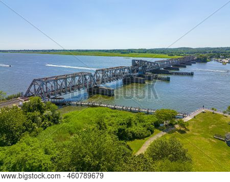 Old Saybrook Old Lyme Bridge Is The Last Crossing The Connecticut River At The Mouth Between Town Of