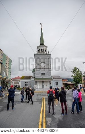 Sitka, Alaska - July 26, 2022 - View Of Sitka's Historic St. Michael's Orthodox Church Which Dates F