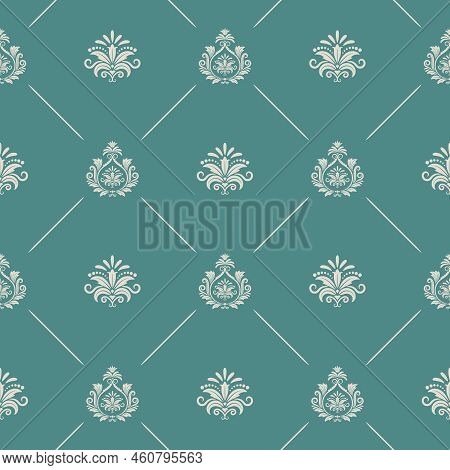 Wallpaper In Royal Baroque Style. Background Seamless Royal Baroque Endless Pattern, Royal Baroque D