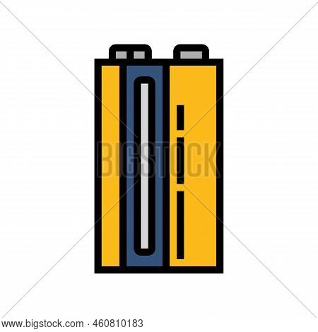 Pp3 Battery Power Energy Color Icon Vector. Pp3 Battery Power Energy Sign. Isolated Symbol Illustrat