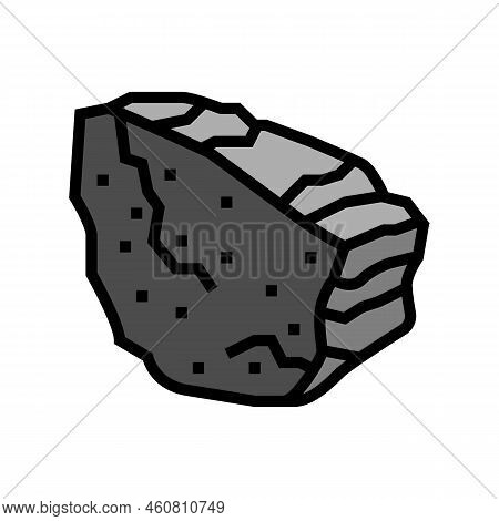 Basalt Stone Rock Color Icon Vector. Basalt Stone Rock Sign. Isolated Symbol Illustration