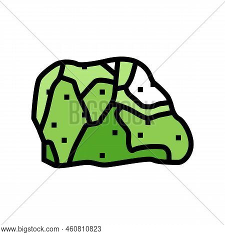 Peridot Stone Rock Color Icon Vector. Peridot Stone Rock Sign. Isolated Symbol Illustration