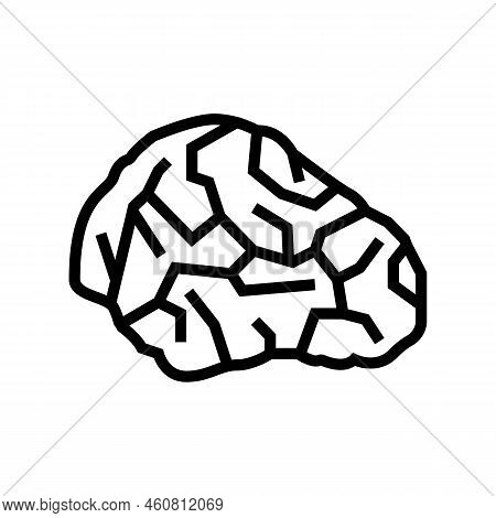 Aquamarine Stone Rock Line Icon Vector. Aquamarine Stone Rock Sign. Isolated Contour Symbol Black Il
