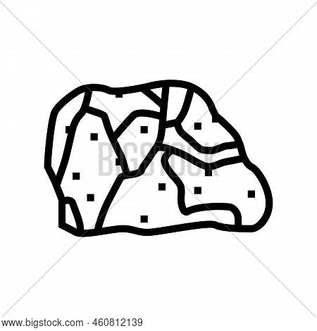 Peridot Stone Rock Line Icon Vector. Peridot Stone Rock Sign. Isolated Contour Symbol Black Illustra