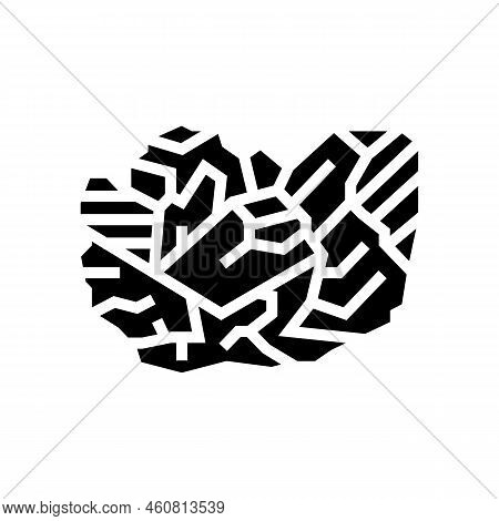 Garnet Stone Rock Glyph Icon Vector. Garnet Stone Rock Sign. Isolated Symbol Illustration