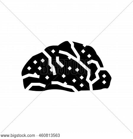 Rose Quartz Stone Rock Glyph Icon Vector. Rose Quartz Stone Rock Sign. Isolated Symbol Illustration