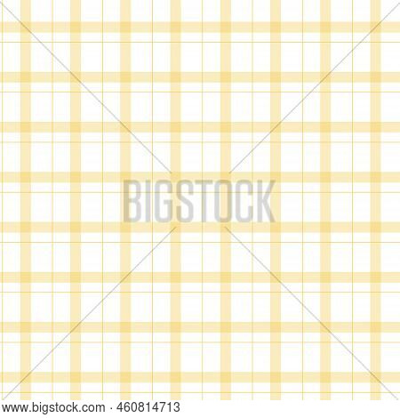 Gingham Checkered Seamless Pattern Geometric Symmetrical Yellow Background