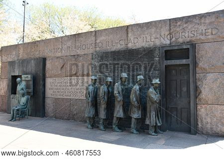 Washington Dc - Apr 5: Franklin Delano Roosevelt Memorial In Washington Dc, As Seen On April 5, 2021