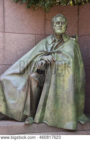 Washington Dc - Apr 5: Franklin Delano Roosevelt Memorial In Washington Dc, As Seen On April 5, 2021