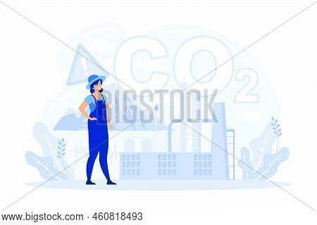 Environmental, Ecological Problems Air And Atmosphere Pollution, Causes Of Climate Change. Record Hi