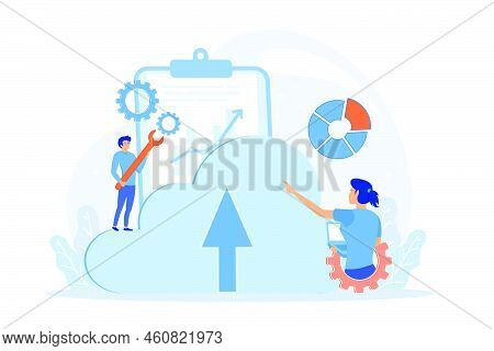Developer Working On Laptop With Cloud Data. Computing Applications, Developing Cloud System, Cloud 