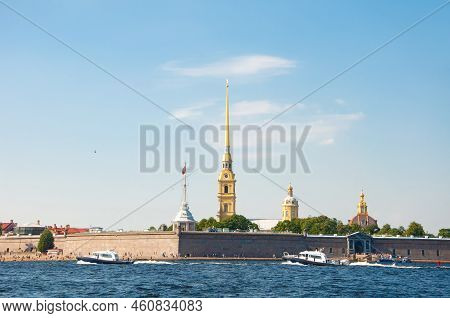 St. Petersburg, Russia - August 15 , 2022: Peter And Paul Fortress On Zayachy Island. . High Quality