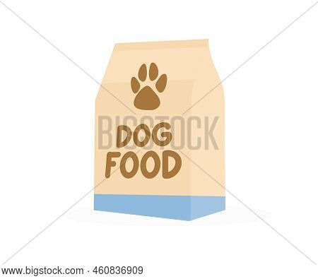 Food For Dogs Package Logo Design. Healthy Nutrition For Pets, Tasty Pet Food, Dry Pet Food Vector D