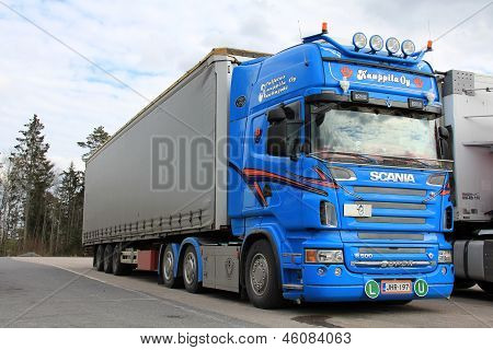 Modré Scania R500 Truck V8