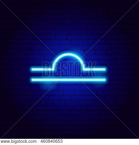 Libra Zodiac Neon Sign. Vector Illustration Of Horoscope Promotion.