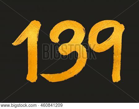 139 Number Logo Vector Illustration, 139 Years Anniversary Celebration Vector Template,  139th Birth