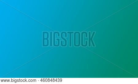 Cerulean Blue And Teal Green Color Gradient Background. Banner Template.