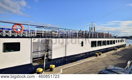Szczecin. Poland. 30 August 2022. View Of The Intimate And Deluxe Ms Princess Ship Moored At Bouleva